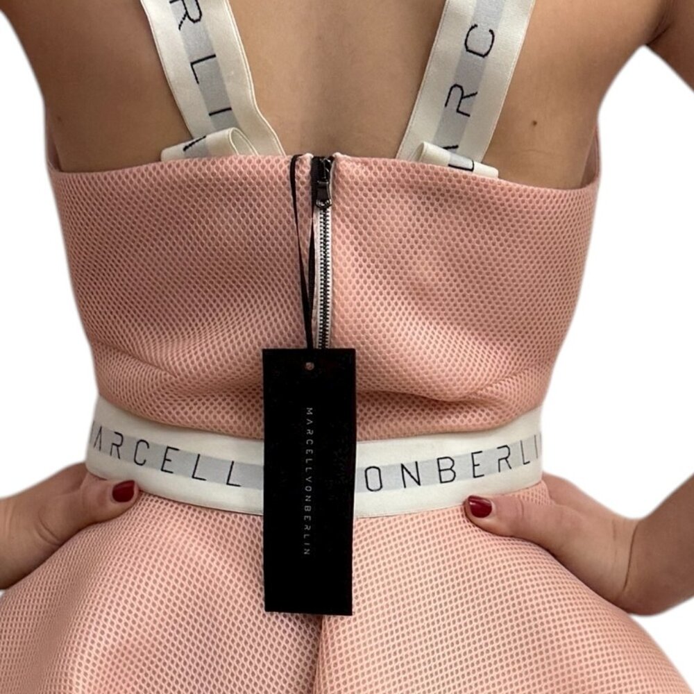 NWT Marcell Von Berlin Neoprene Blush Rose Prom Homecoming Dress Women's sz 6 - Picture 11 of 12